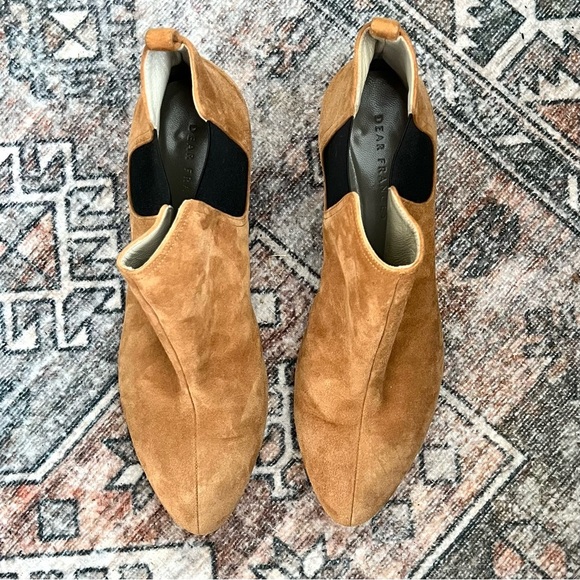 Dear Frances suede booties lucite heel - Picture 6 of 11